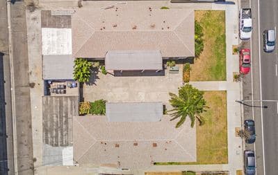 Overhead aerial of the two adjacent parcels side by side