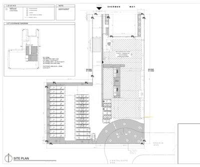 Approved site plan, sheet A-0