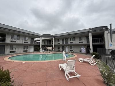 On-site swimming pool and deck